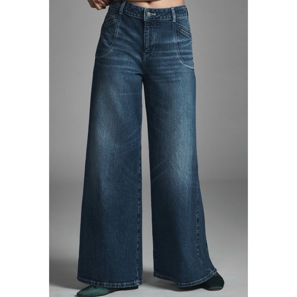 Pilcro high rise ultra wideleg denim trouser size 29 - Picture 8 of 9